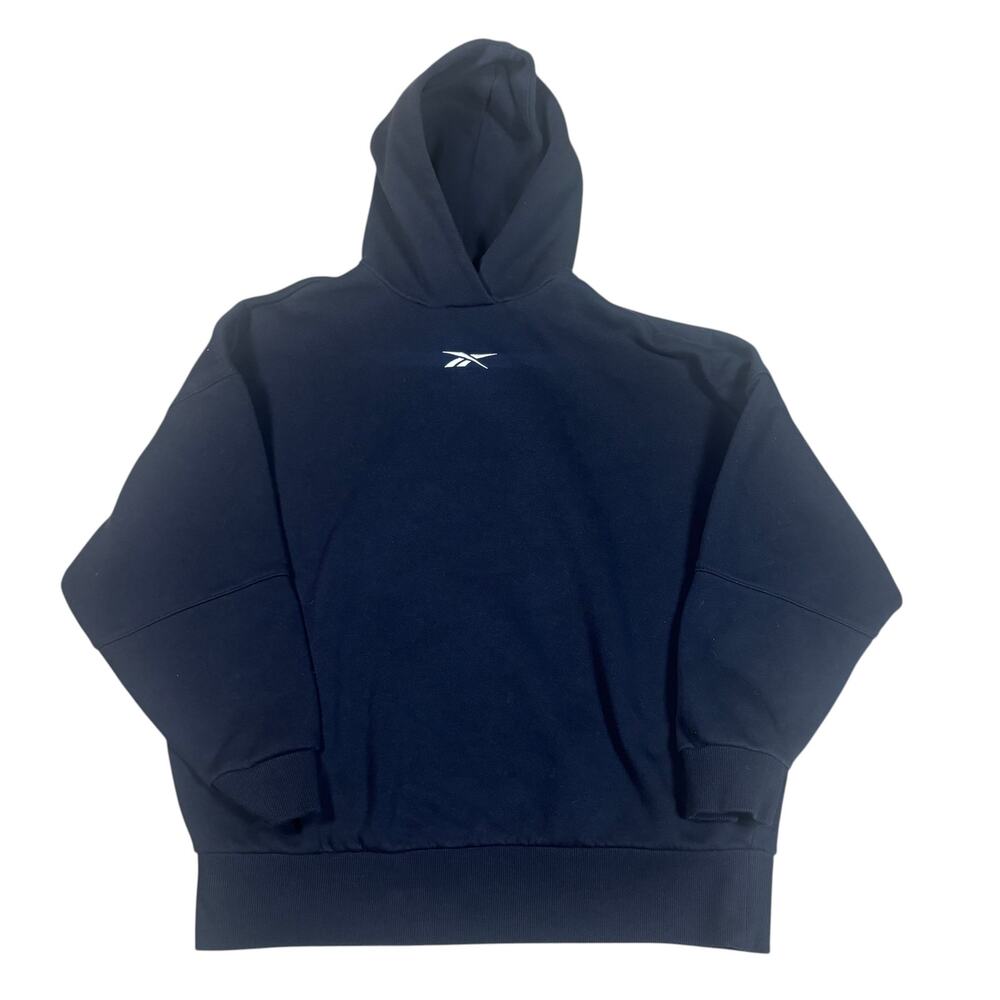 y2k 2000s style Reebok center logo hoodie mens Medium sportswear indie retro